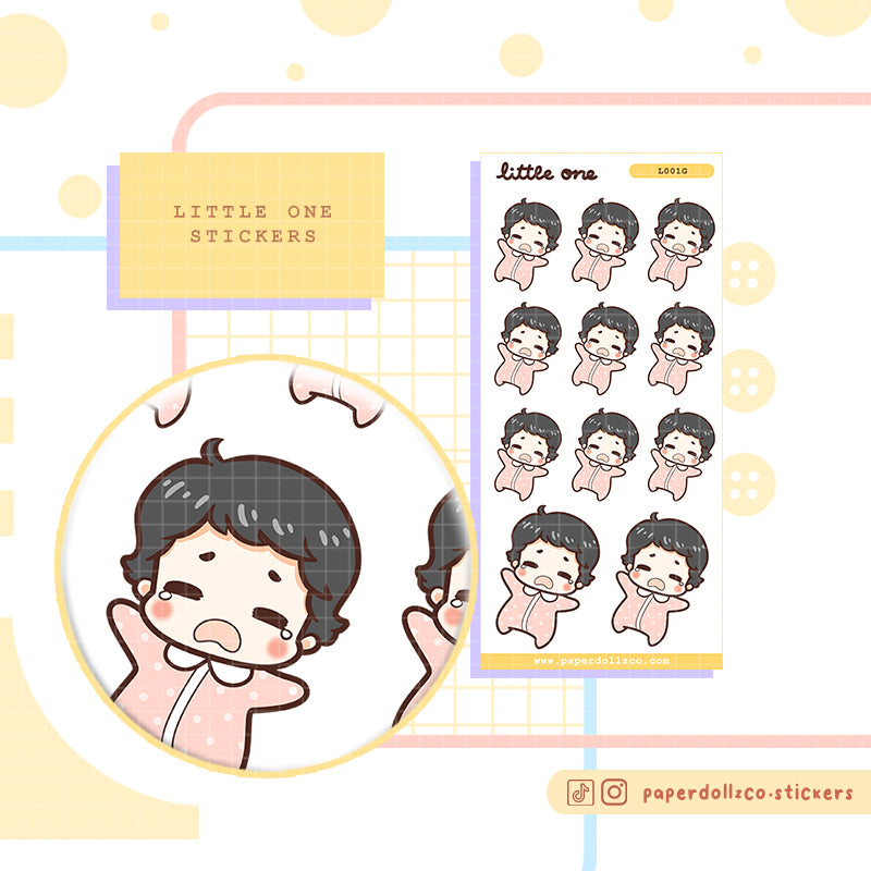 Baby Cry| Little one | Activity sticker | I001b | I001g