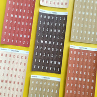 Letter Journal Sticker | Consonant | Coffee Colors | PaperDollzCo | L002