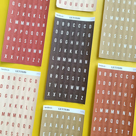 Letter Journal Sticker | Consonant | Coffee Colors | PaperDollzCo | L002