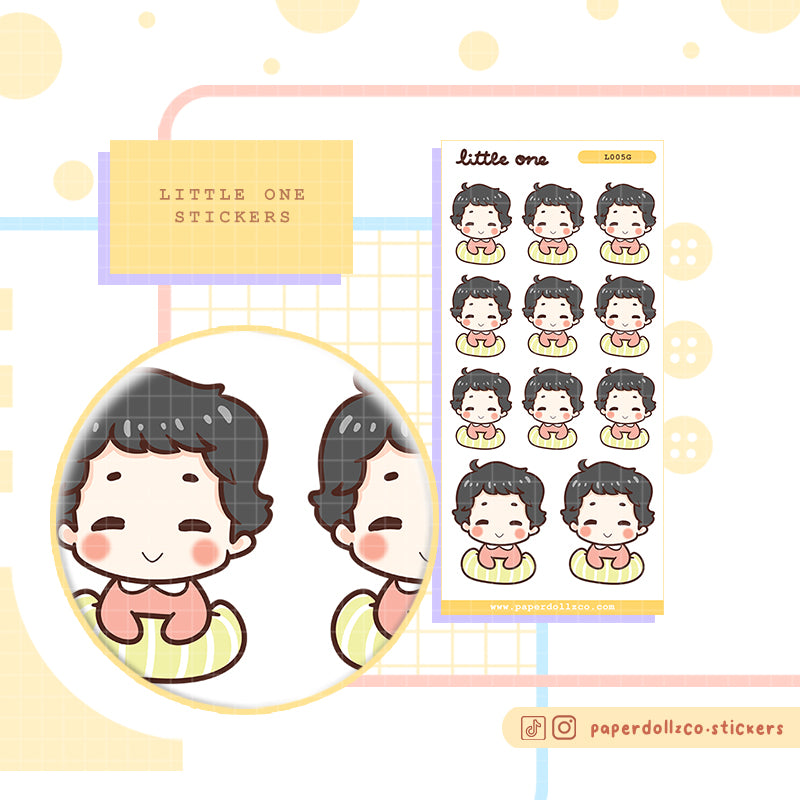 Baby Tummy Time | Little one | Activity sticker | I005b | I005g