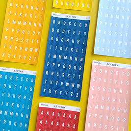 Letter Journal Sticker | Consonant | Beach Colors | PaperDollzCo | L006