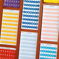 Letter Journal Sticker | Consonant | Beach Colors | PaperDollzCo | L008