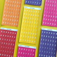 Letter Journal Sticker | Vowels | Flower Colors | L009