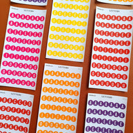 Letter Journal Sticker | Vowels | Flower Colors | L011