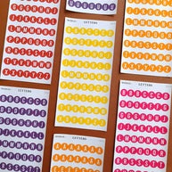 Letter Journal Sticker | Consonant | Flower Colors | L012