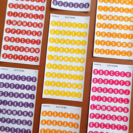 Letter Journal Sticker | Consonant | Flower Colors | L012