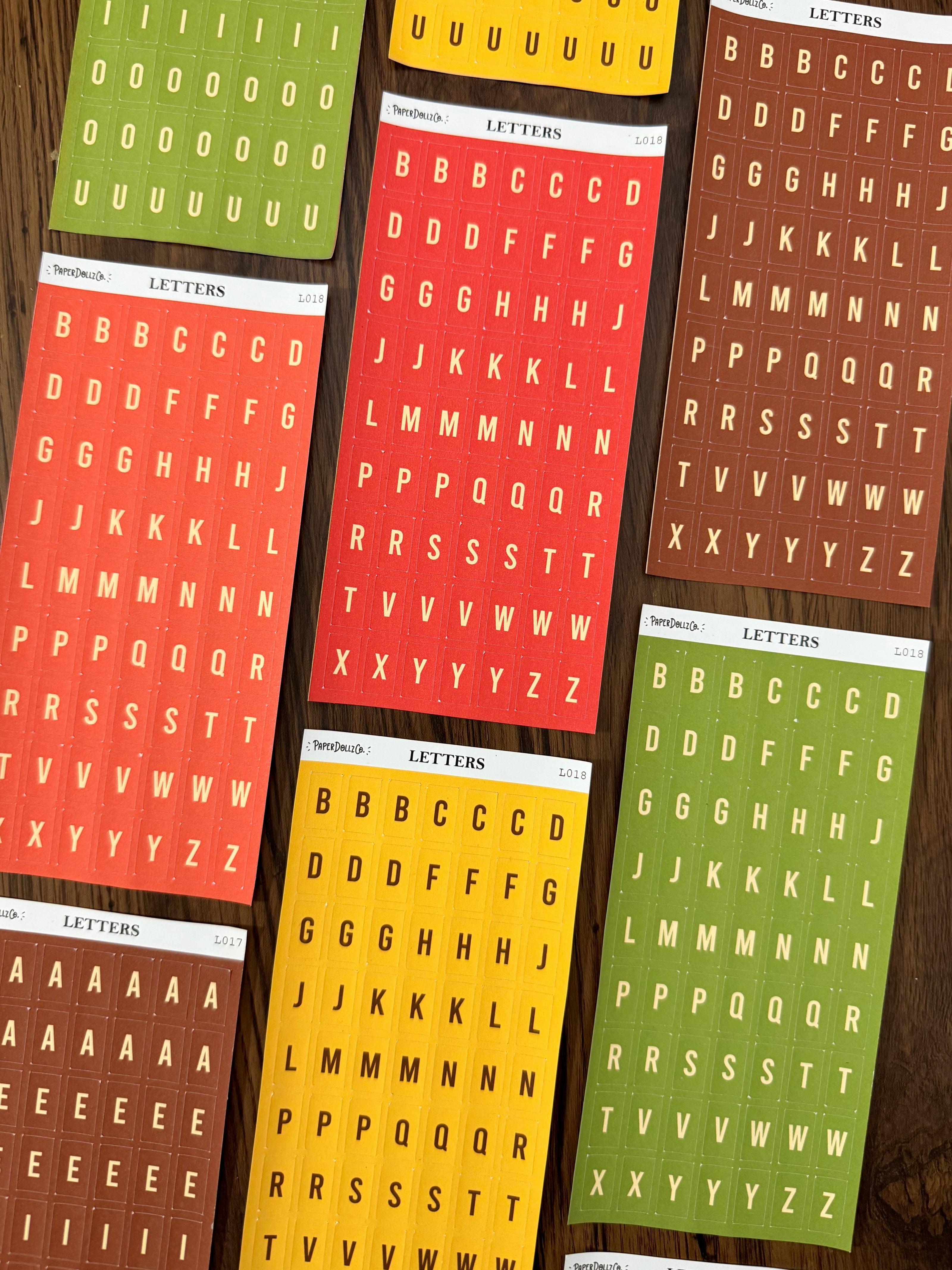 Letter Journal Sticker | Consonant | Autumn Colors | L018