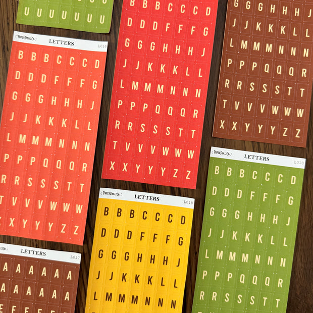 Letter Journal Sticker | Consonant | Autumn Colors | L018