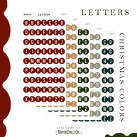 Letter Journal Sticker | Consonants | Christmas Colors | L024
