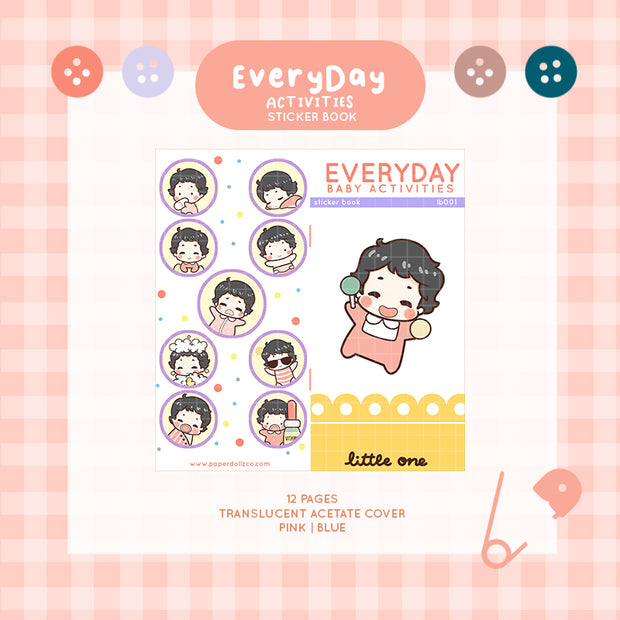 Baby Daily Activities | Baby Girl  Little One | Sticker Book | lb001g