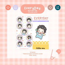 Baby Daily Activities | Baby Boy Little One | Sticker Book | lb001b
