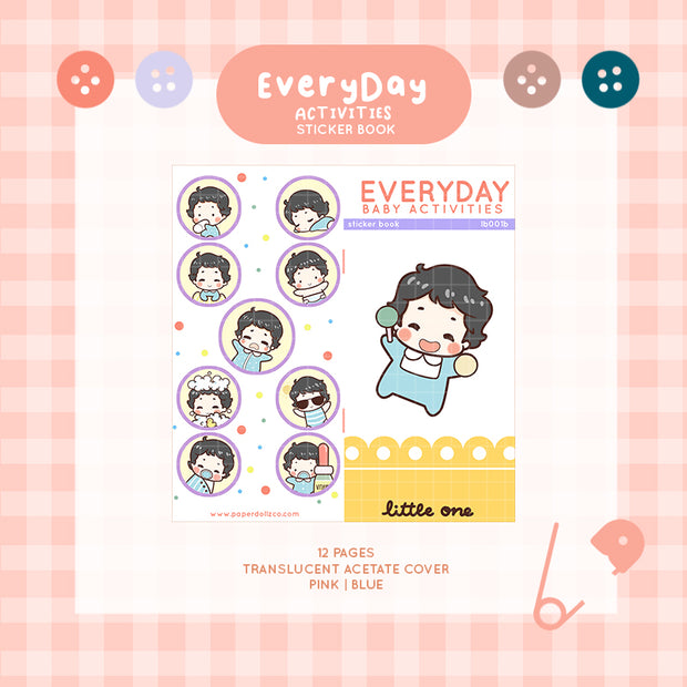 Baby Daily Activities | Baby Boy Little One | Sticker Book | lb001b