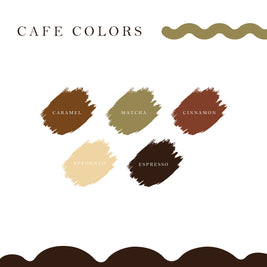 Letter Journal Sticker | Vowels | Coffee Colors | PaperDollzCo | L001