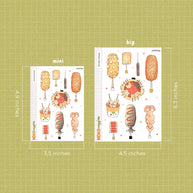 Korean Skewer Stickers | Neko Veggies Food