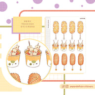 Korean Skewer Stickers | Neko Veggies Food