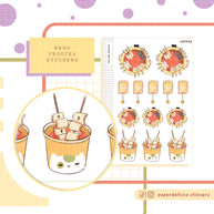 Korean Skewer Stickers | Neko Veggies Food