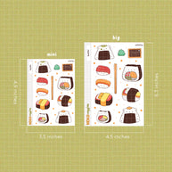 Sushi Stickers  I  Neko Veggies Food