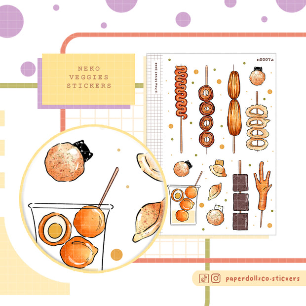 Pinoy Street Food Stickers | Neko Veggies Food