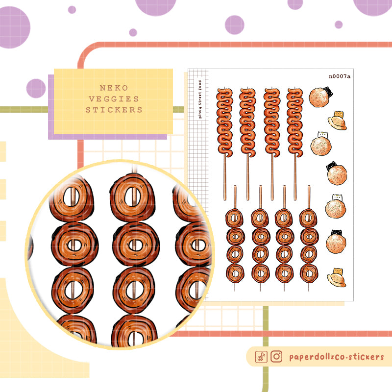 Pinoy Street Food Stickers | Neko Veggies Food