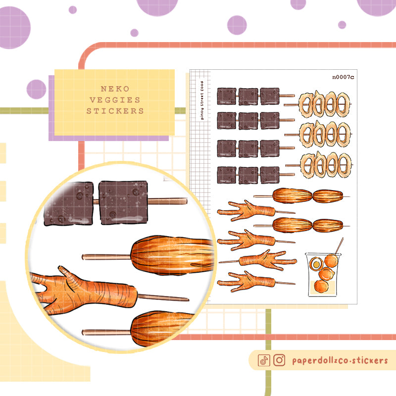 Pinoy Street Food Stickers | Neko Veggies Food