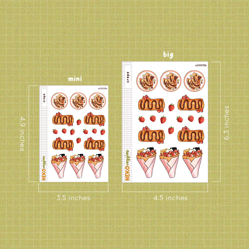 Crepe Stickers | Neko Veggies Food