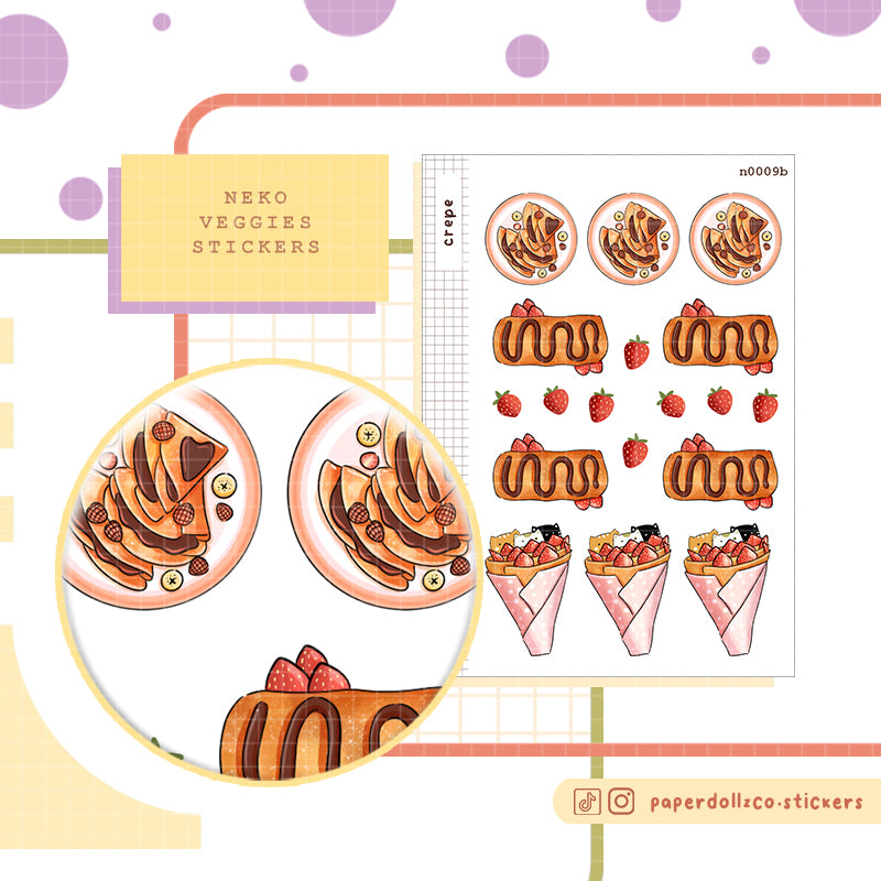 Crepe Stickers | Neko Veggies Food