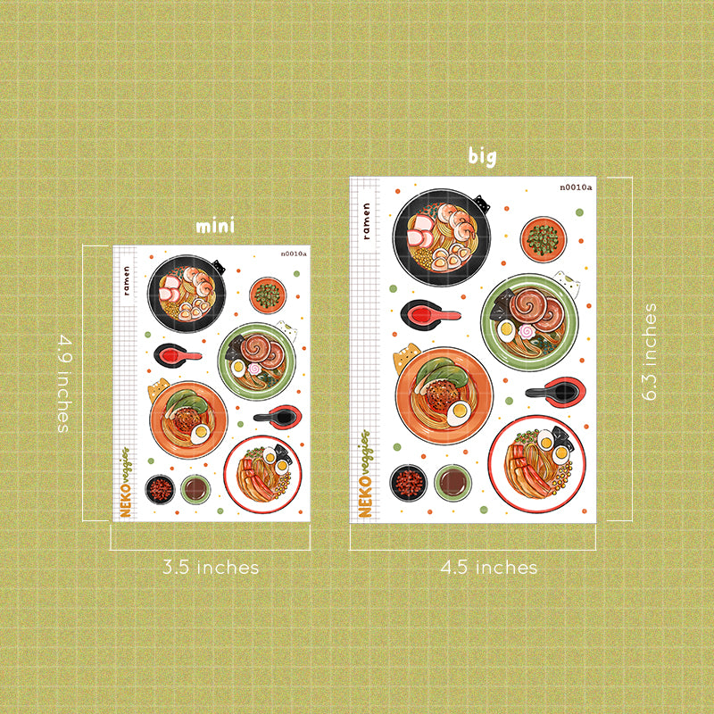 Ramen Stickers | Neko Veggies Food