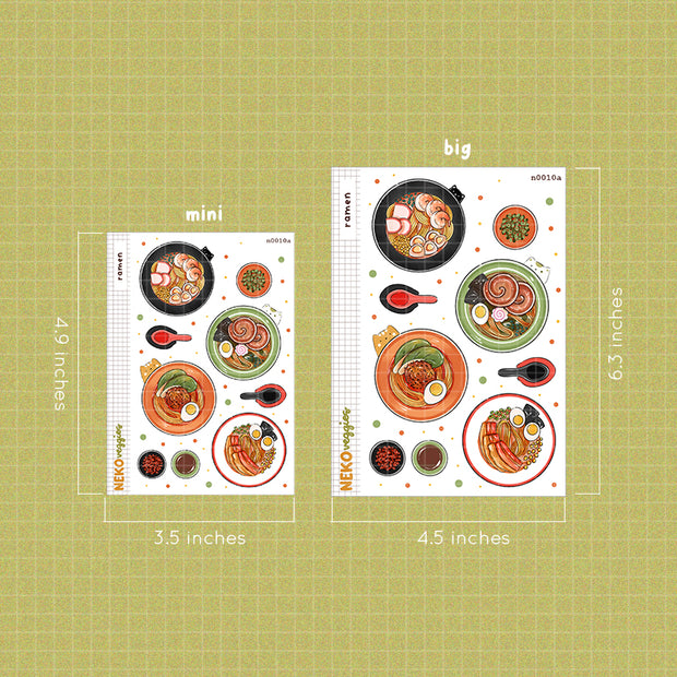 Ramen Stickers | Neko Veggies Food