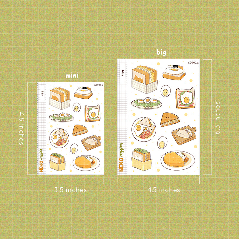 Egg Sticker | Neko Veggies Food