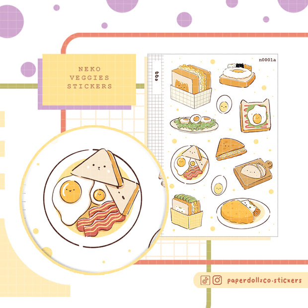 Egg Sticker | Neko Veggies Food