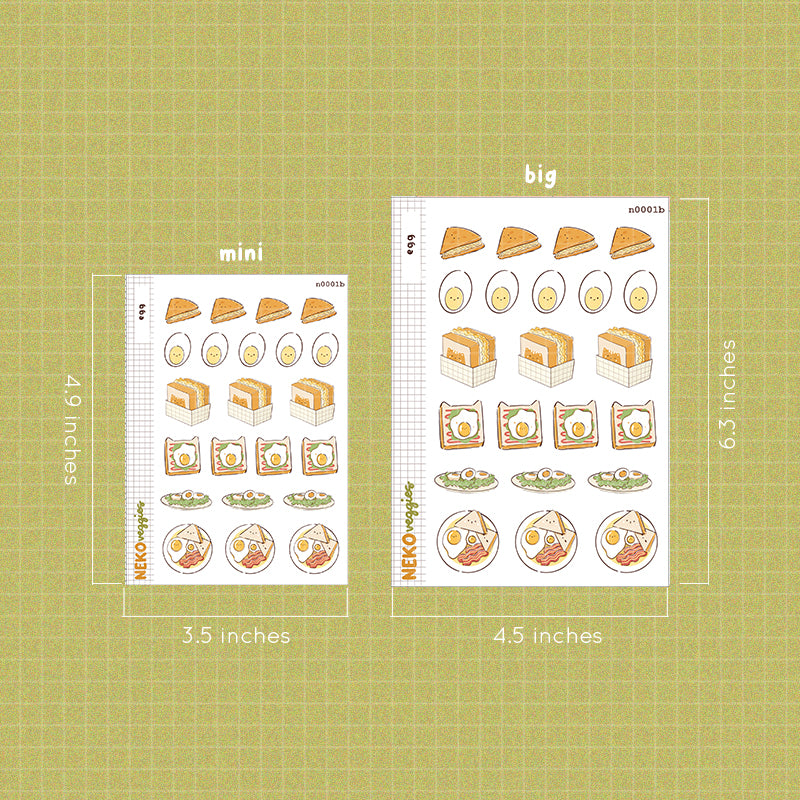 Egg Sticker | Neko Veggies Food