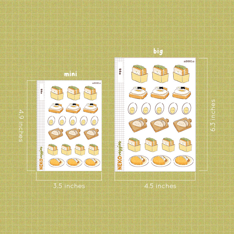 Egg Sticker | Neko Veggies Food