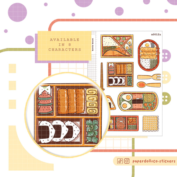 Bento Boxes Stickers | Neko Veggies Food