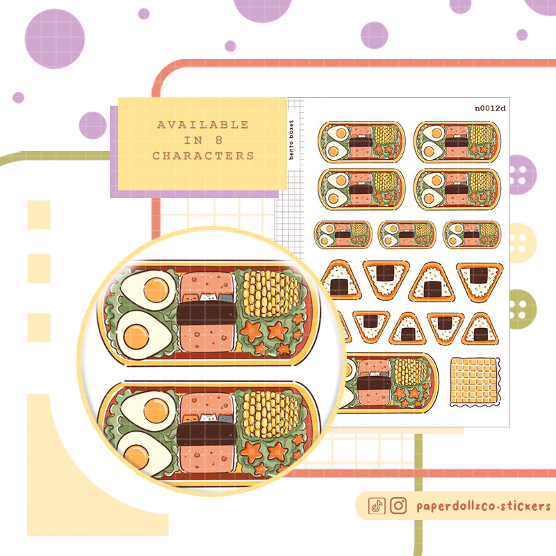 Bento Boxes Stickers | Neko Veggies Food