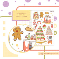 Christmas Dessert Stickers | Neko Veggies Food