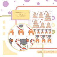 Christmas Dessert Stickers | Neko Veggies Food