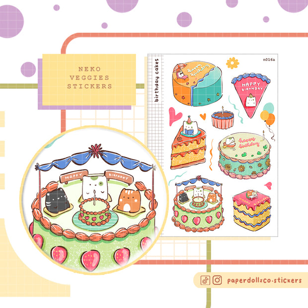 Birthday Cakes | Neko Veggies | N016a