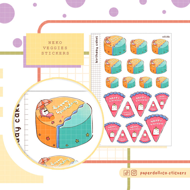 Birthday Cakes | Neko Veggies | N016a