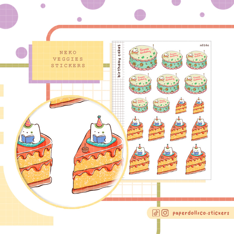 Birthday Cakes | Neko Veggies | N016a