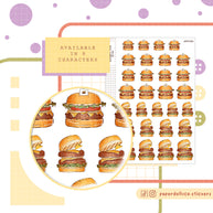 Burgers and Fries Stickers | Neko Veggies Food