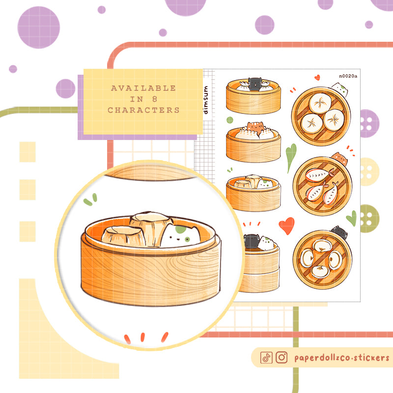 Dimsum  Stickers | Neko Veggies Food