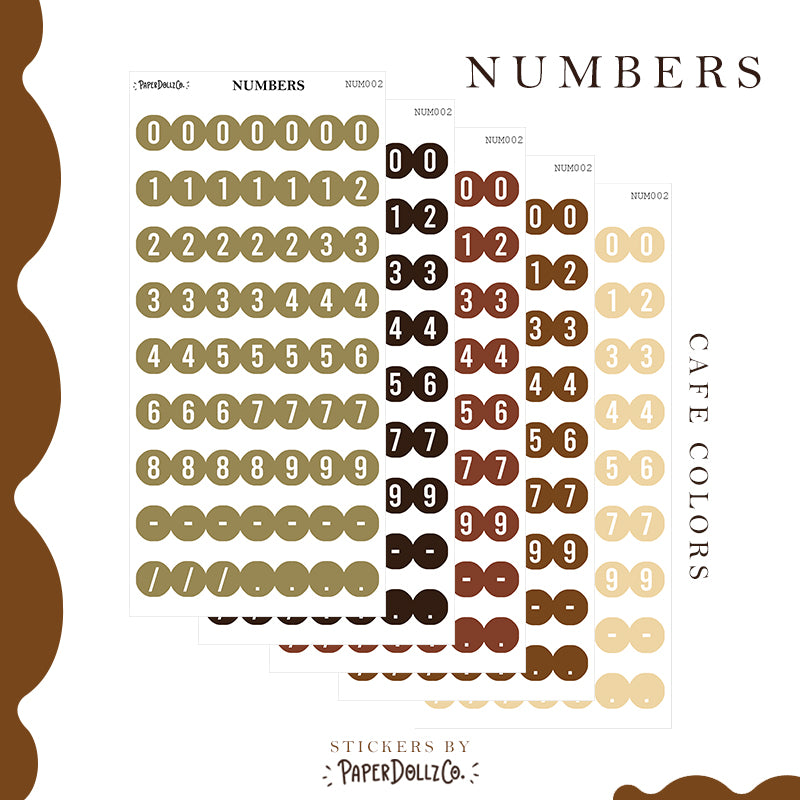 Number Sticker | PaperDollzCo | num002