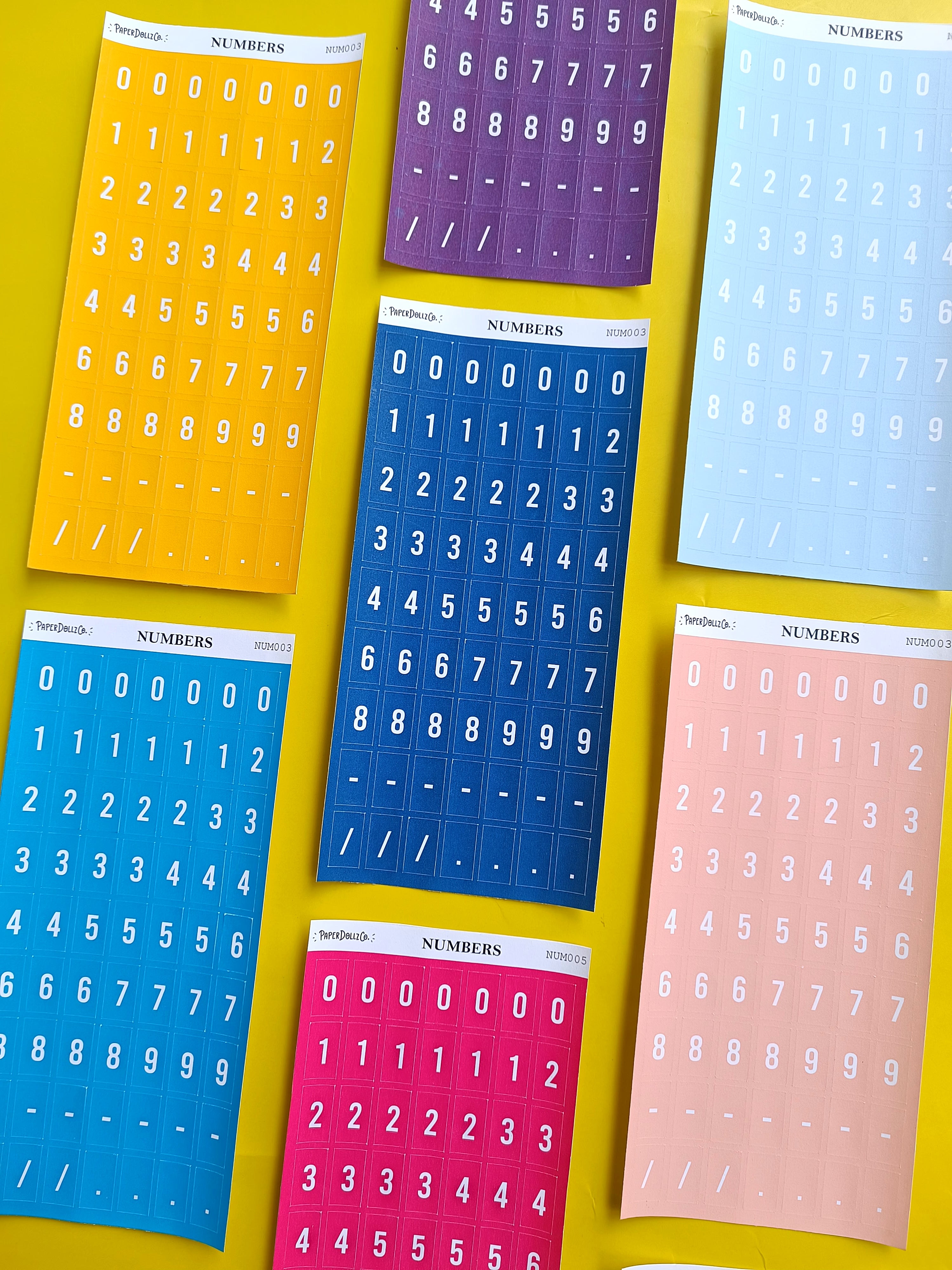 Number Sticker | PaperDollzCo | num003