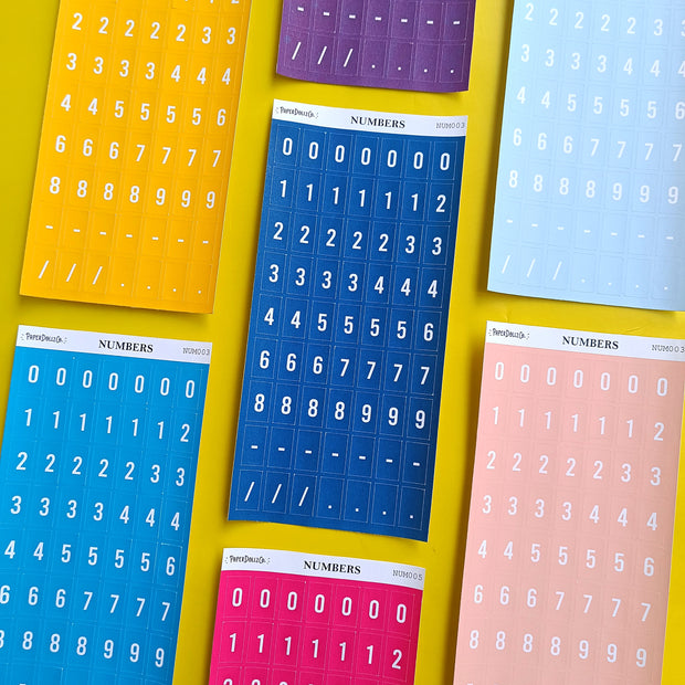 Number Sticker | PaperDollzCo | num003