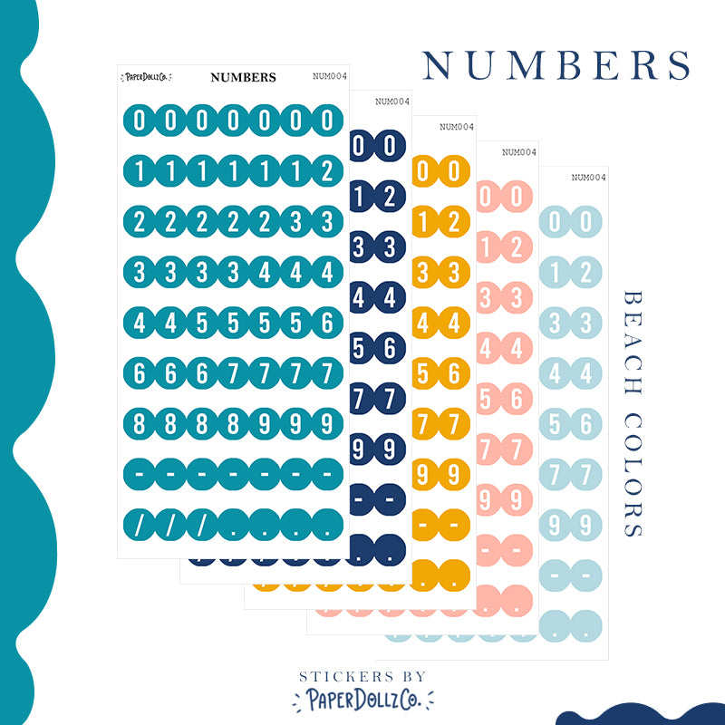 Number Sticker | PaperDollzCo | num004