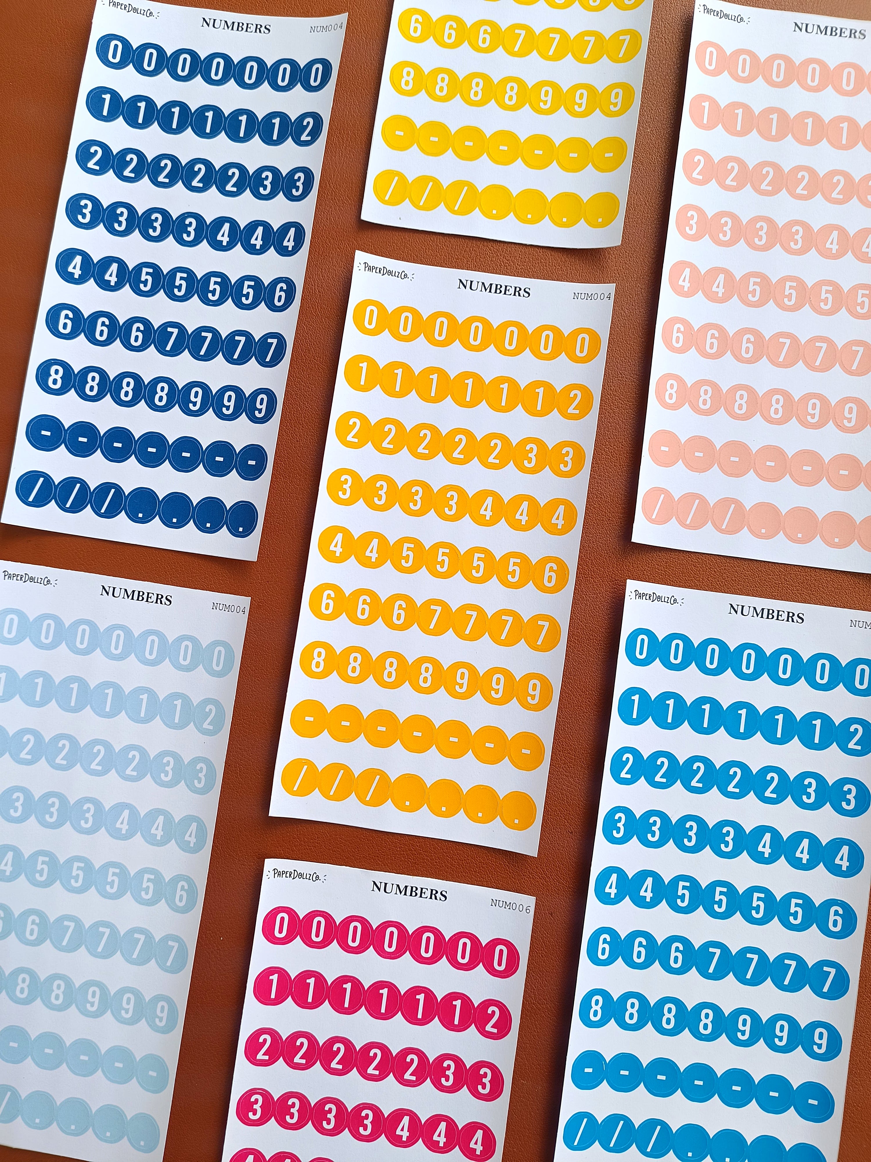 Number Sticker | PaperDollzCo | num004