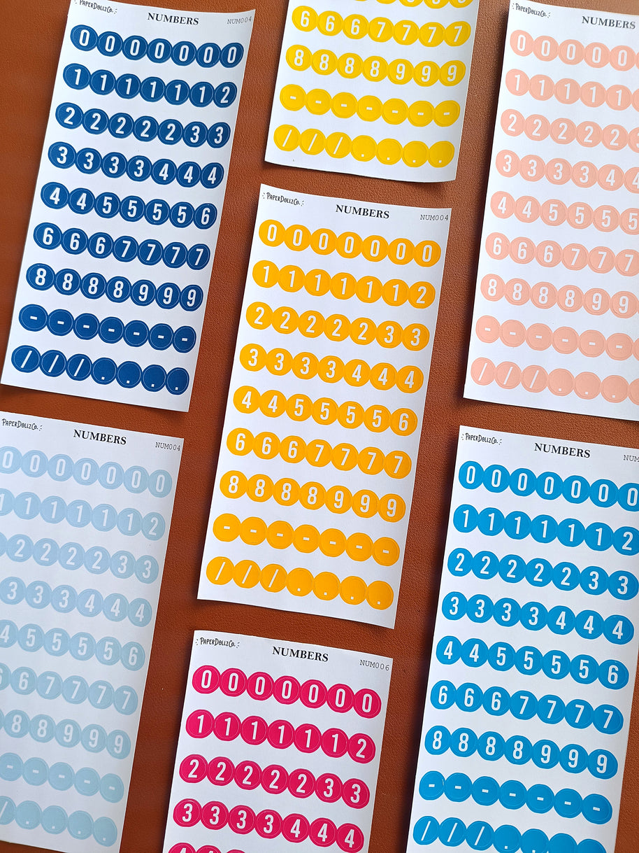 Number Sticker | PaperDollzCo | num004
