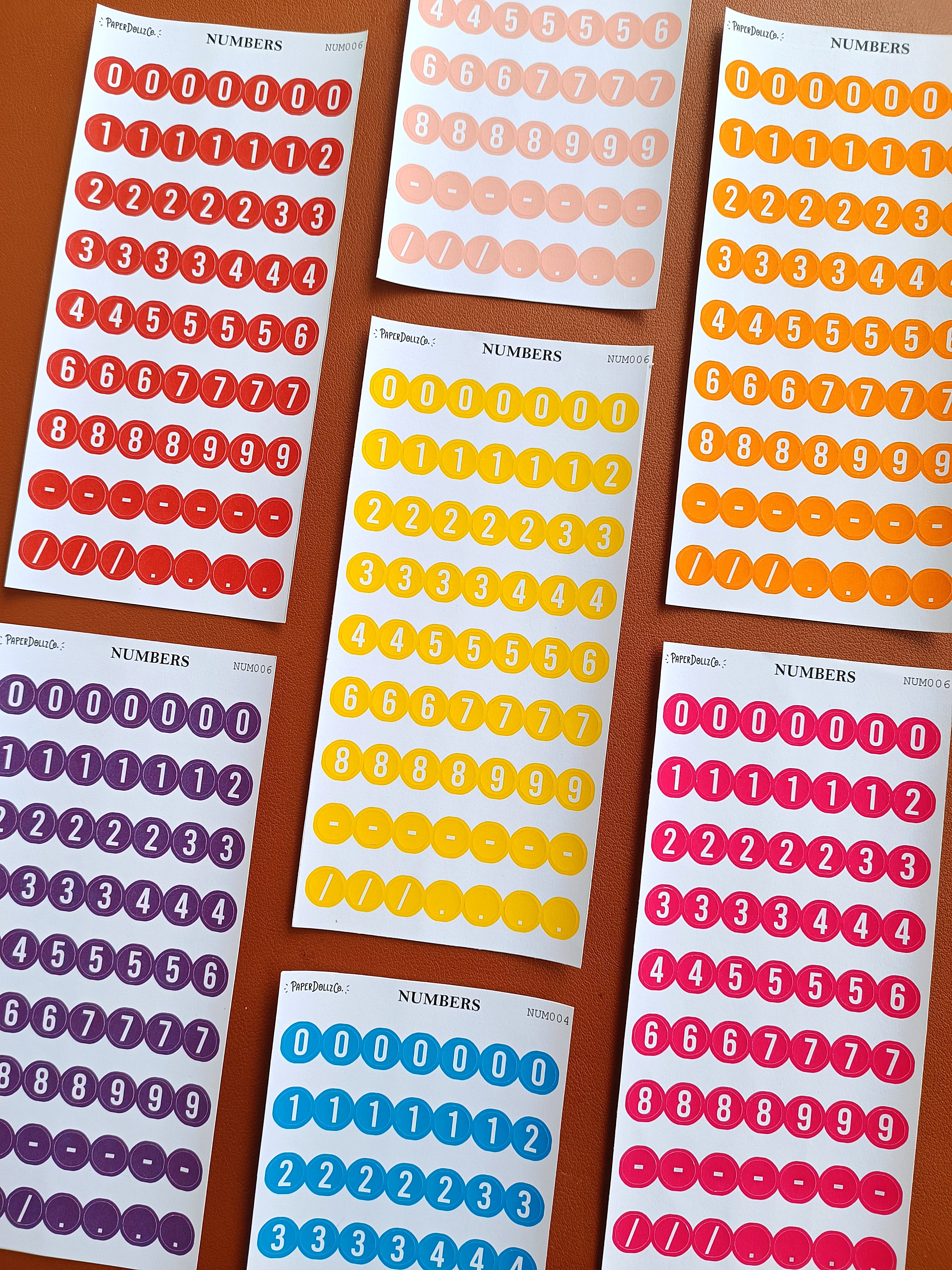 Number Sticker | PaperDollzCo | num006
