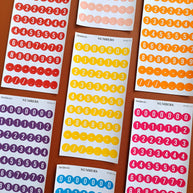 Number Sticker | PaperDollzCo | num006