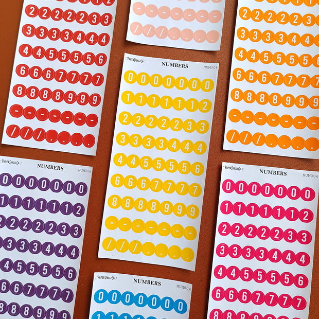 Number Sticker | PaperDollzCo | num006